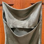 Double Zero Cowl Neck Sage Green Satin Slip Mini Dress - Size Small Photo 6