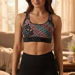 Victoria's Secret Women's VSX SPORT Sports Bra S Black Pink Geometric Photo 0