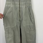 American Eagle Snappy Stretch Poplin Cargo Jumpsuit Women’s Size Small Green Photo 5