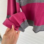 Blue Print Striped Vintage Oversized Cropped Long Sleeve Top Size L Gray Size L Photo 2