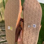 Moda Milan Slide‎ In Caramel Leather Larroudé Size 8 NWOB Photo 6