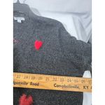 Celebrate Together Women's Heart Cardigan Sweater Chunky Cozy Gray/Red Sz XXL Gray Photo 4