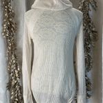 CAbi  XS Ivory Mesh Knit Hoodie Pullover Lightweight‎ Beachwear Boho Chic Photo 4
