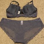 Victoria's Secret Victoria’s Secret Dream Angels Set Gray Lined Demi Bra 32C Bikini Medium Photo 1