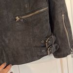 BLANK NYC  grey genuine suede moto jacket size M Photo 4