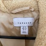 Top Shop light yellow coat size 12 double breasted belted oversized Photo 4