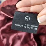 Pamela McCoy Womens Suede Leather Fringe Jacket Maroon Country Western Size L Purple Size L Photo 4