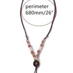 Bohemian Ethnic Style Ceramic Tassel Adjustable Necklace Sweater Chain Accessori Brown Photo 10