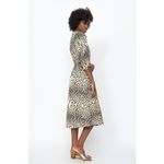 Sea New York Leo Animal Print Midi Dress Size 12 New with Tags Brown Photo 2