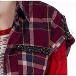 Gimmicks by BKE Womens  Buckle Sequin Embellished Split Back Short Sleeve Top - L Photo 2