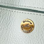 Stone Mountain Green Soft Leather Adjustable Strap Zipper Closure Shoulder Bag Photo 3