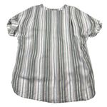 Chico's  Size Large Beachy Tropical Blouse Shirt Top Cali Cool Stripe Pullover‎ Photo 6
