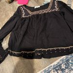 Bohme BÖHME Black Embroidered Lenah Blouse! Boho Size S Photo 6