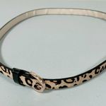 Beige Tan Black Leopard Cheetah Animal Print Skinny Belt Size Medium/Large (M Photo 0