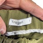 Tronjori Women's Small Green Wide Flare Leg Dress Pants High Waist Palazzo Pants Photo 9