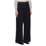 Frame Le Low Baggy Wide Leg Jeans Black Size 27 Photo 2