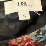 LPA FLORAL ROMANTIC WHIMSY GOTH BLACK BLUE COLD SHOULDER RUFFLED LONG SLEEVE TOP Photo 6