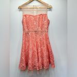 Ryu : ModCloth Melon Lace Sleeveless Illusion Neckline Party Dress w Rhinestones Photo 11