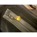 Brahmin Black Leather Suede Perforated Crossbody Bag Designer Purse Brio Photo 3