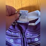 Blair Vintage 1980s Purple Floral Quarter Zip Sweatshirt, Size Medium Photo 5