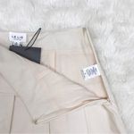 Le lis Cream Pleated Mini Skirt Tennis Peplum Schoolgirl Cotton Beige Size Small Photo 4