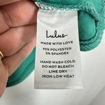 Lulus Ribbed V Neck Cropped Tank Top Teal Green Size Medium NWT Photo 8