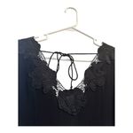 Free People Black Lace Baby Doll Flowy Boho Blouse /// Size XS Photo 6