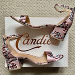 Candie's Candie’s Sakura Cherry Blossom Satin Block Heel Strappy Sandal 8.5 Photo 1