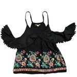 Gianni Bini  Floral Embroidered Off-Shoulder Top with Adjustable Straps S EUC Photo 1