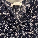 Dream Of Me Navy Blue Floral Mini Dress BOHO Anthro Size Large EUC #6766 Photo 3