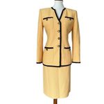 St. John  Collection Vintage Suit 6 Small Set Classic Blazer Skirt Jacket Knit Photo 1
