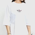 adidas Originals white logo string Tee Dress Photo 3