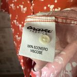 Brava Fabrics Mikia Printed Coral Blouse Orange Photo 6