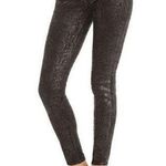 J Brand New Jeans Skinny Womens Leggings Black Matte Boa Snake 25 Coated USA Photo 0