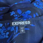 EXPRESS Women's Floral Print Sheer Overlay Shirt Dress Size XS Photo 3