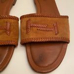 Tod's Tod’s leather-trimmed whipstitched suede slides size 38.5 Photo 1