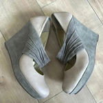 Seychelles  Women's Platform Wedge Shoes Wide Cinch Mid Strap Tan Gray Sz 10 Photo 0