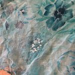 Euro Beaded Midi Skirt Blue Size 6 Photo 1