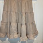 Style House Women's  Cream V-Neck Baby Doll Ruffle Swing Dress Size Medium Photo 9