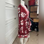 Cupcakes & cashmere Floral Burgundy Wrap Dress Red Size XS Photo 2
