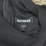 EXPRESS Black Mock Neck Ruffle Hem Long Sleeve Dress Women's M Photo 4