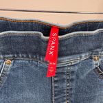 Spanx  Pull-on Skinny Jeans Womens M Blue Cotton‎ Blend Distressed Photo 3