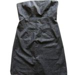 Theory Conie in Polyphonic Silver Shimmer Sparkle Wool Blend Strapless Dress 4 Photo 0