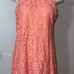 Candie's  lace halter mini dress beaded detail woman’s size small dark pink coral Photo 0