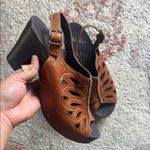 Dansko Brown Sandals 40 Rowena Leather sling back Platform Clog Perforated Boho Photo 1