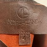 Andrea Landa Brown Boho Chic Cowgirl Handmade Colombian Leather Sleeveless Top Size M Photo 5