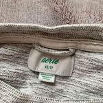 Aerie Womens XS Sweatshirt Heather Gray Side Slit Crew Neck Loungewear Pullover Photo 4