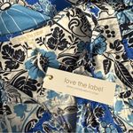 Love the Label Poppy Blue Print Top size XS Flutter Short Sleeve Tassel Ties NWT Photo 9
