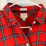 J.Crew  Boy Fit Soft Red Plaid Button Down Casual 100% Cotton Shirt - Size Small Photo 1