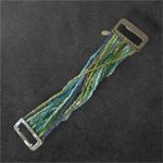 Cookie Lee Vintage Y2K Cookie‎ Lee Chunky Tiered Colorful Beaded Rhinestone Cuff Bracelet Photo 3